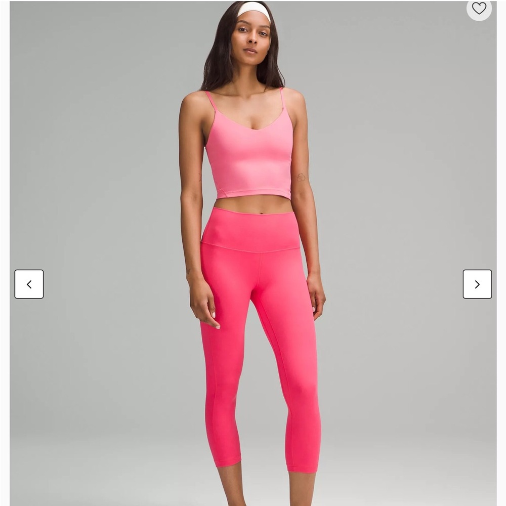 Pink and Black Athletic Cropped Cami Tanks - Picture 2 of 3